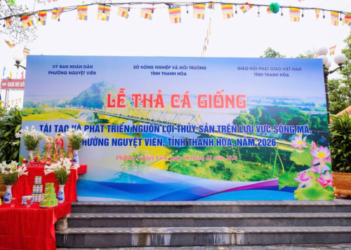 Lễ thả cá giống tái tạo và phát triển nguồn lợi thủy sản